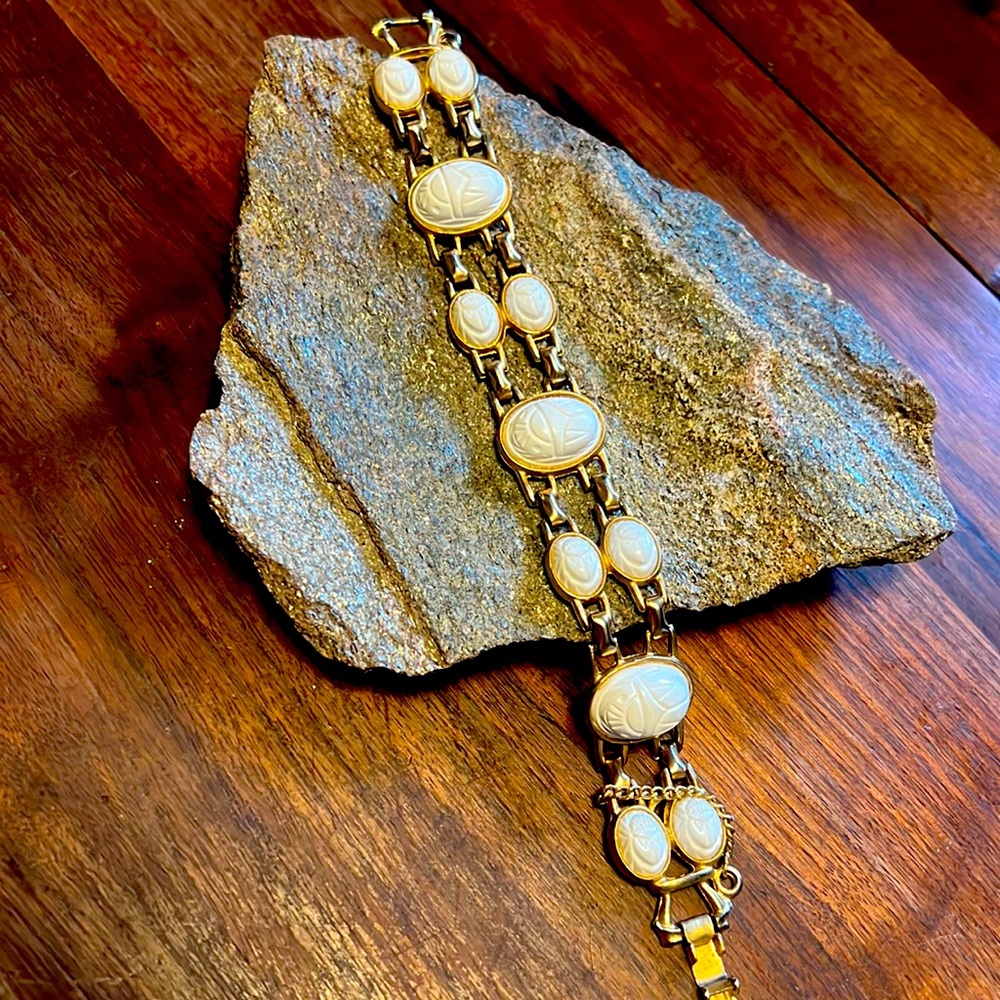 Vintage scarab bracelet